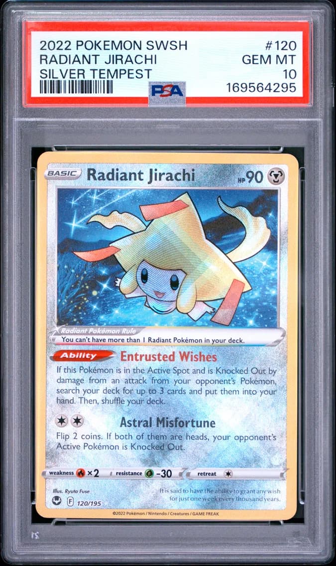 2022 #120 Radiant Jirachi PSA 10 Sword & Shield Silver Tempest