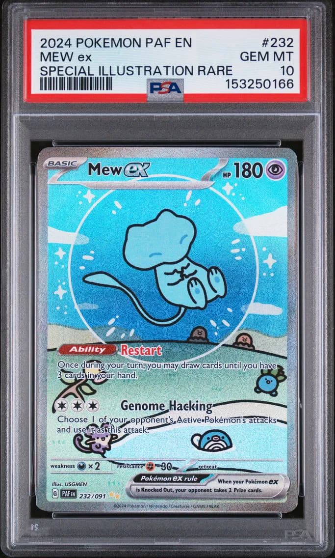 2024 #232 Mew EX PSA 10 Paf EN-Paldean Fates