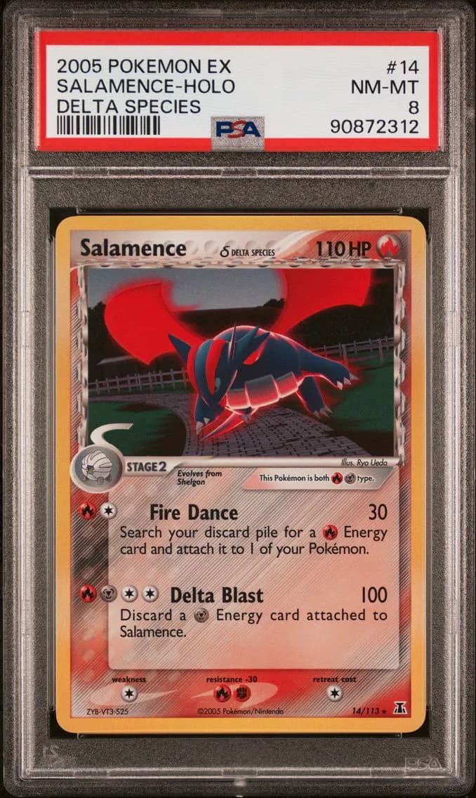 2005 #14 Salamence-Holo PSA 8 EX Delta Species