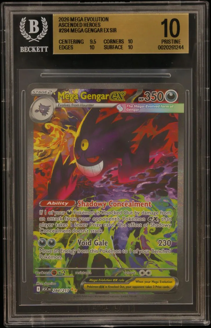 2026 #284 Mega Gengar ex SIR BGS 10 TCG Mega Evolution Ascended Heroes