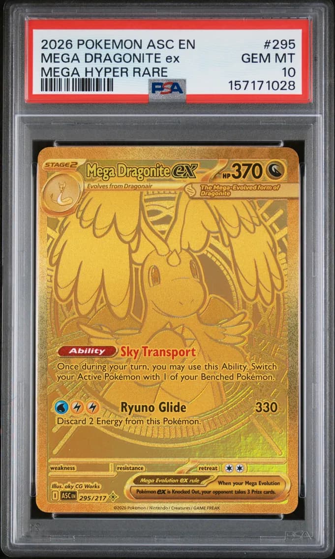 2026 #295 Mega Dragonite EX PSA 10 Asc EN-Ascended Heroes