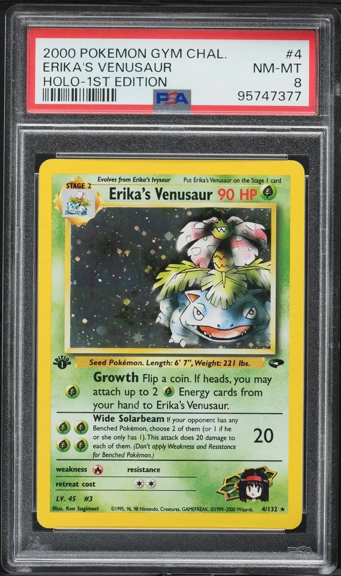 2000 #4 Erika's Venusaur PSA 8 Gym Challenge Pokemon