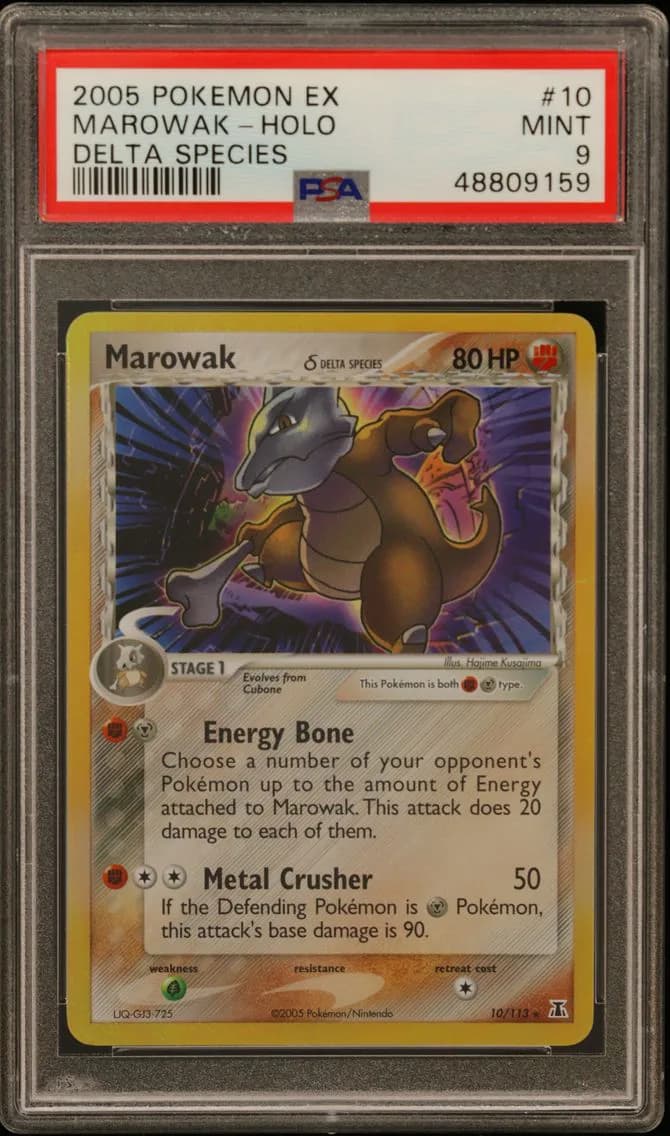 2005 #10 Marowak-Holo PSA 9 EX Delta Species