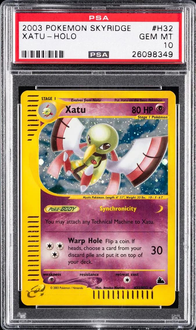 2003 #H32 Xatu-Holo PSA 10 Skyridge Pokemon