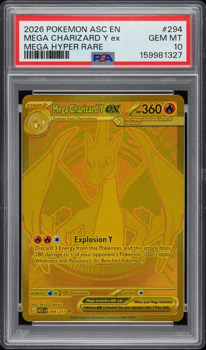 2026 #294 Mega Charizard Y EX PSA 10 Asc EN-Ascended Heroes