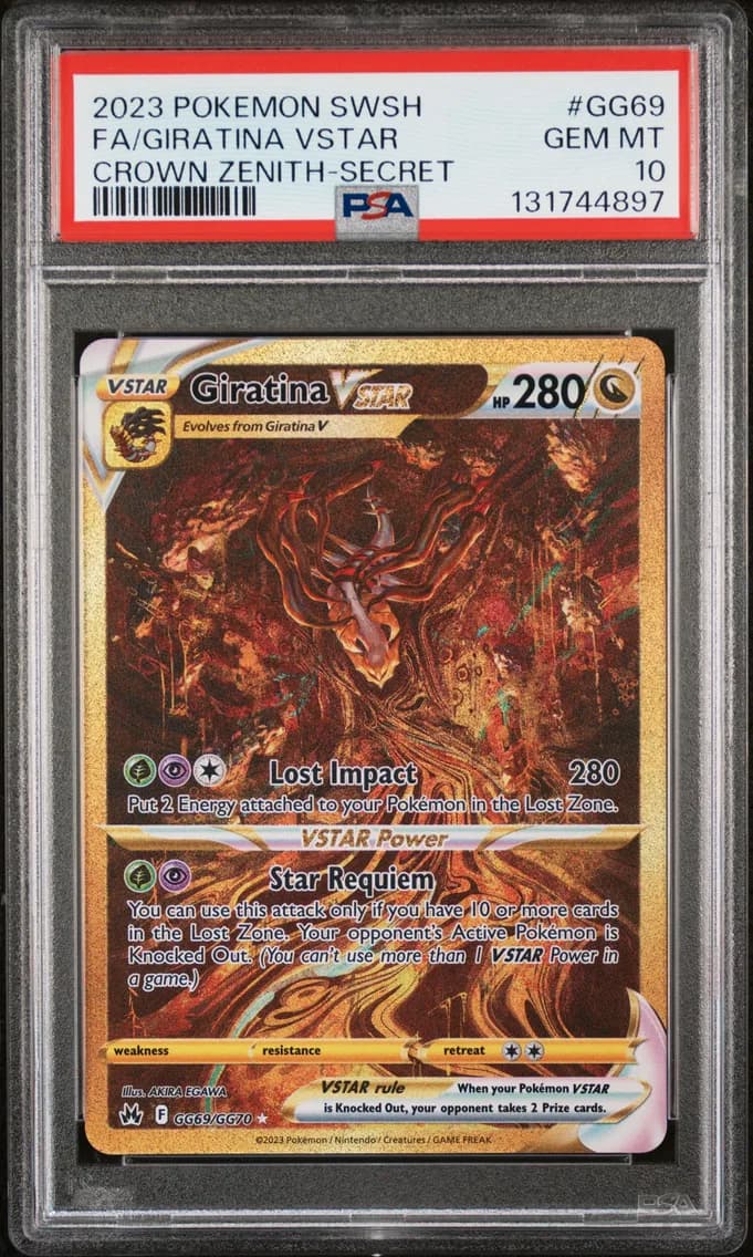 2023 #GG69 Full Art/Giratina Vstar PSA 10 Sword and Shield Crown Zenith