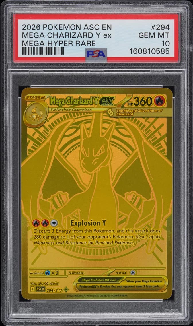 2026 #294 Mega Charizard Y EX PSA 10 Asc EN-Ascended Heroes
