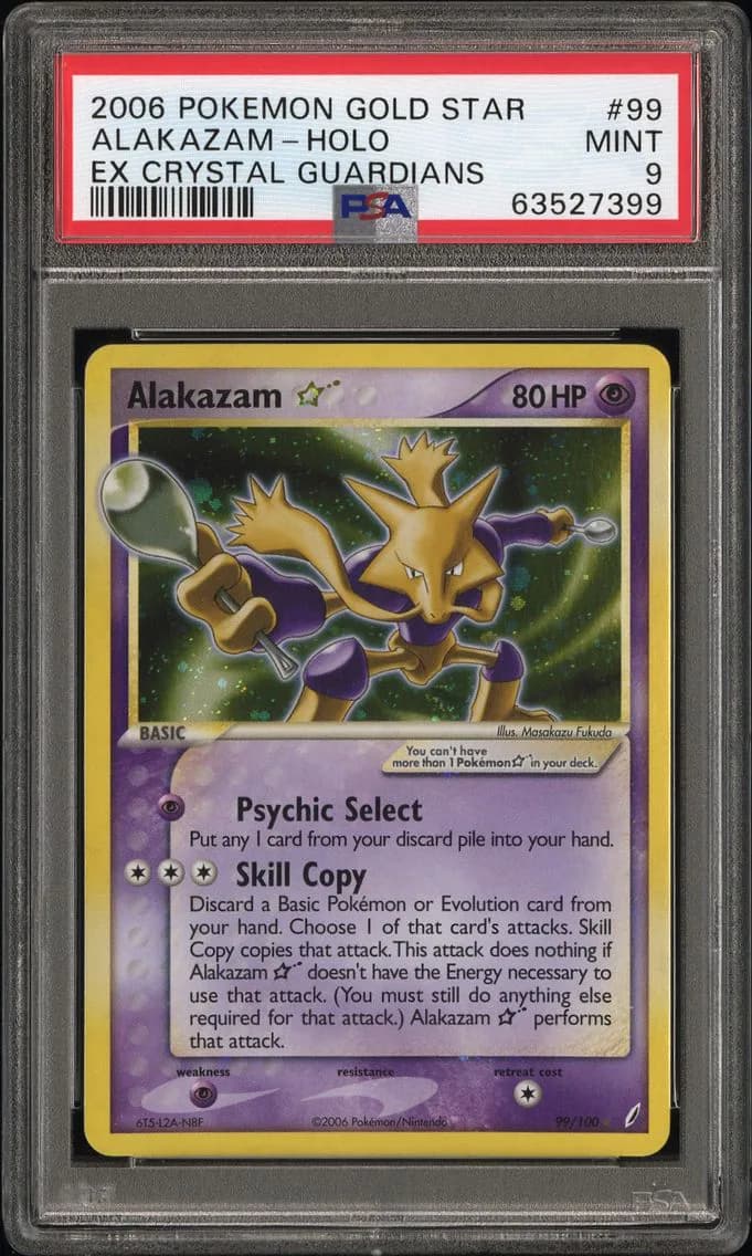 2006 #99 Alakazam-Holo PSA 9 EX Crystal Guardians Pokemon
