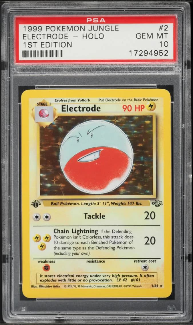 1999 #2 Electrode-Holo 1st Edition PSA 10 Jungle Pokemon