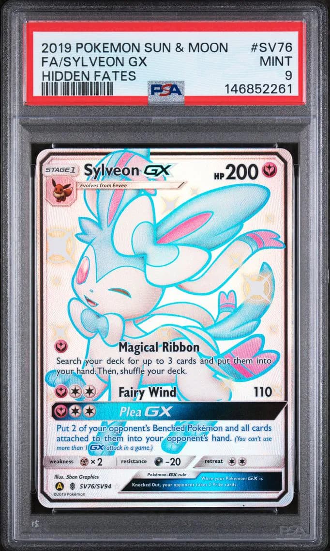 2019 #SV76 Full Art/Sylveon GX PSA 9 Sun & Moon Hidden Fates