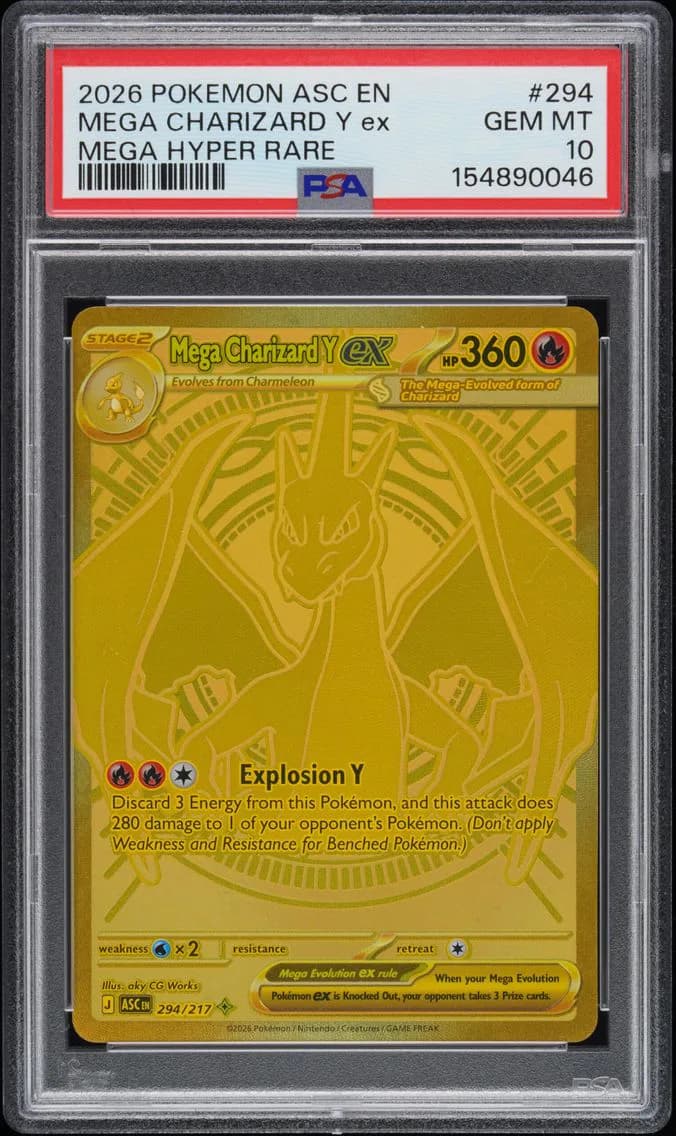 2026 #294 Mega Charizard Y EX PSA 10 Asc EN-Ascended Heroes