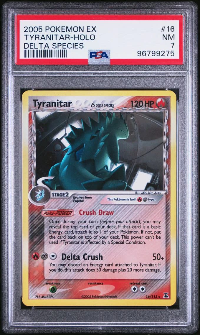 2005 #16 Tyranitar-Holo PSA 7 EX Delta Species