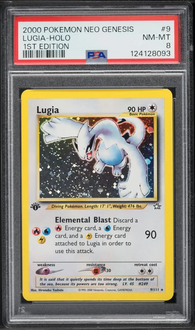 2000 #9 Lugia-Holo PSA 8 Neo Genesis 1st Edition Pokemon