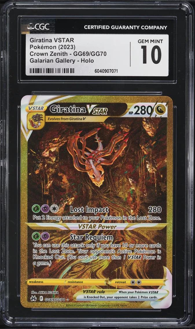 2023 #GG69 Full Art/Giratina Vstar CGC 10 Sword and Shield Crown Zenith Pokemon