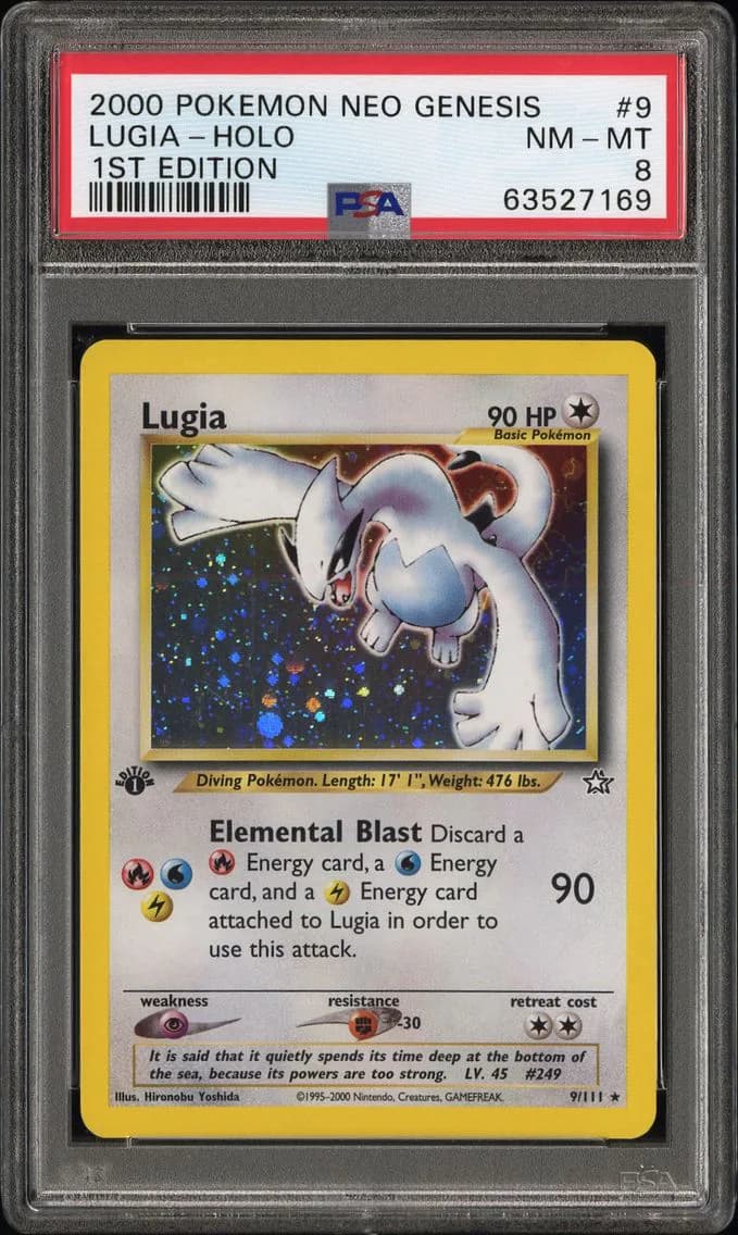 2000 #9 Lugia-Holo PSA 8 Neo Genesis 1st Edition