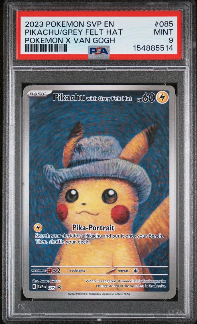 2023 #085 Pikachu With Grey Felt Hat PSA 9 Svp EN-SV Black Star Promo