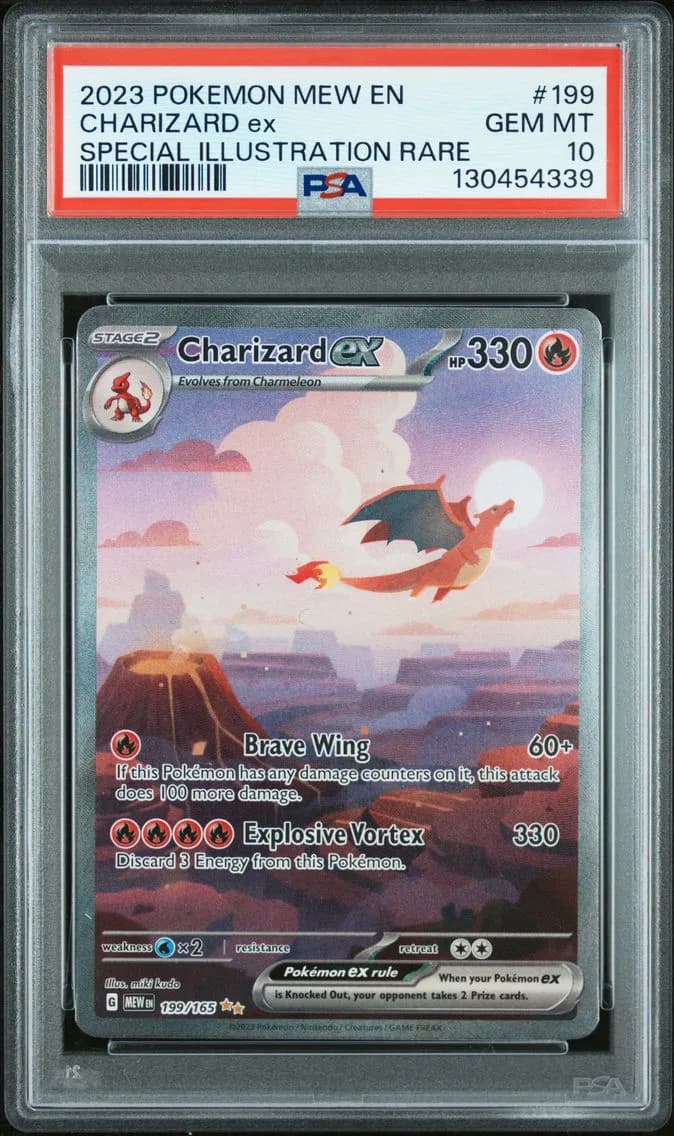 2023 #199 Charizard EX PSA 10 Mew EN-151 Pokemon