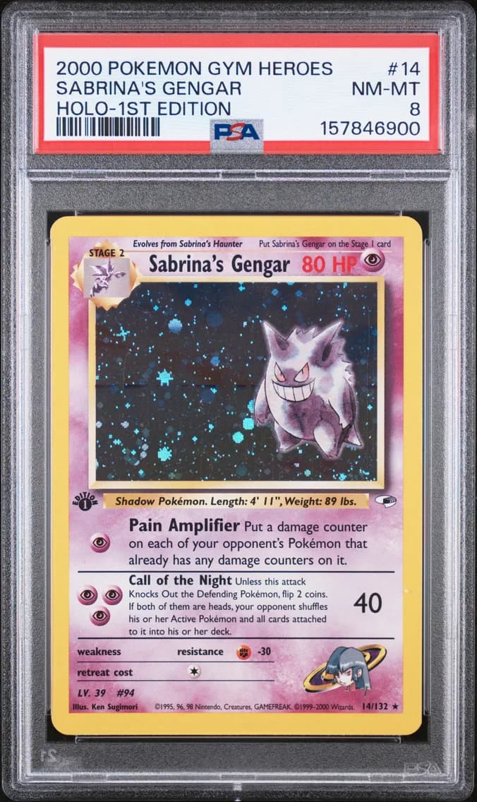 2000 #14 Sabrina's Gengar PSA 8 Gym Heroes