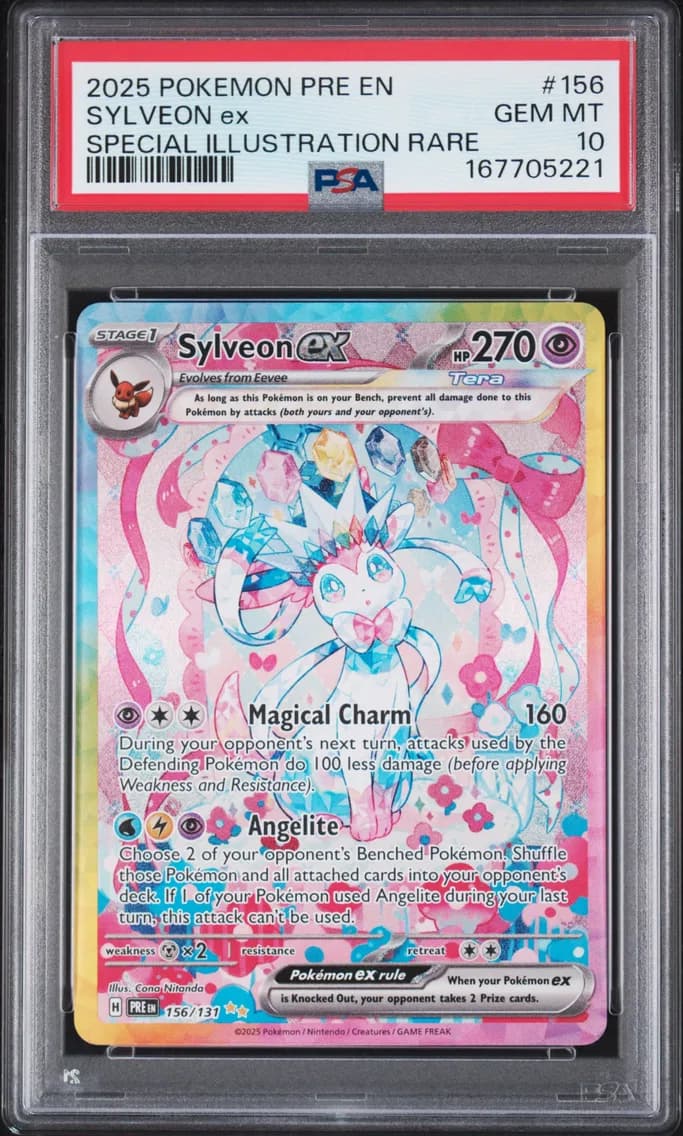 2025 #156 Sylveon EX PSA 10 Pre EN-Prismatic Evolutions