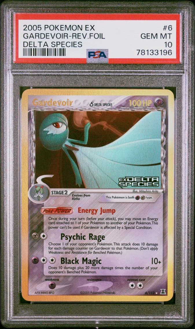 2005 #6 Gardevoir-Reverse Foil PSA 10 EX Delta Species