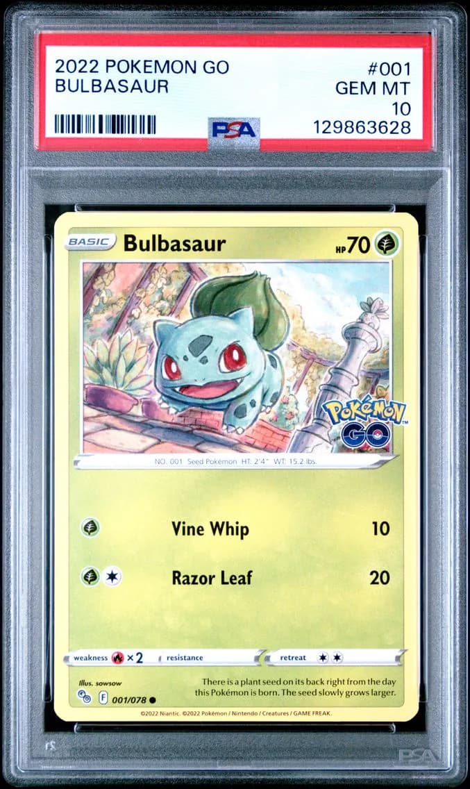 2022 #001 Bulbasaur PSA 10 Go Pokemon
