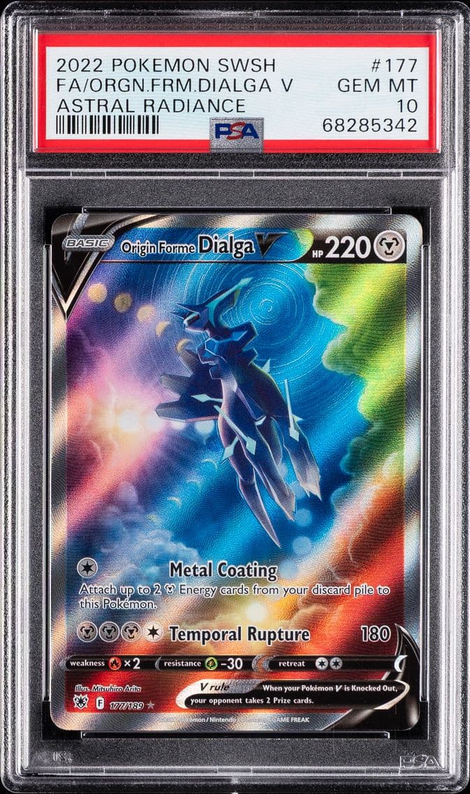 2022 #177 Full Art/Origin Forme Dialga V PSA 10 Sword & Shield Astral Radiance Pokemon