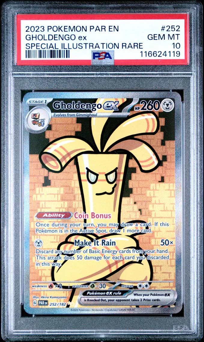2023 #252 Gholdengo EX PSA 10 Par EN-Paradox Rift Pokemon