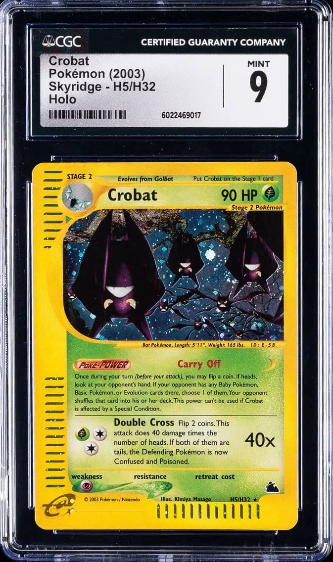 2003 #H5 Crobat-Holo CGC 9 Skyridge Pokemon