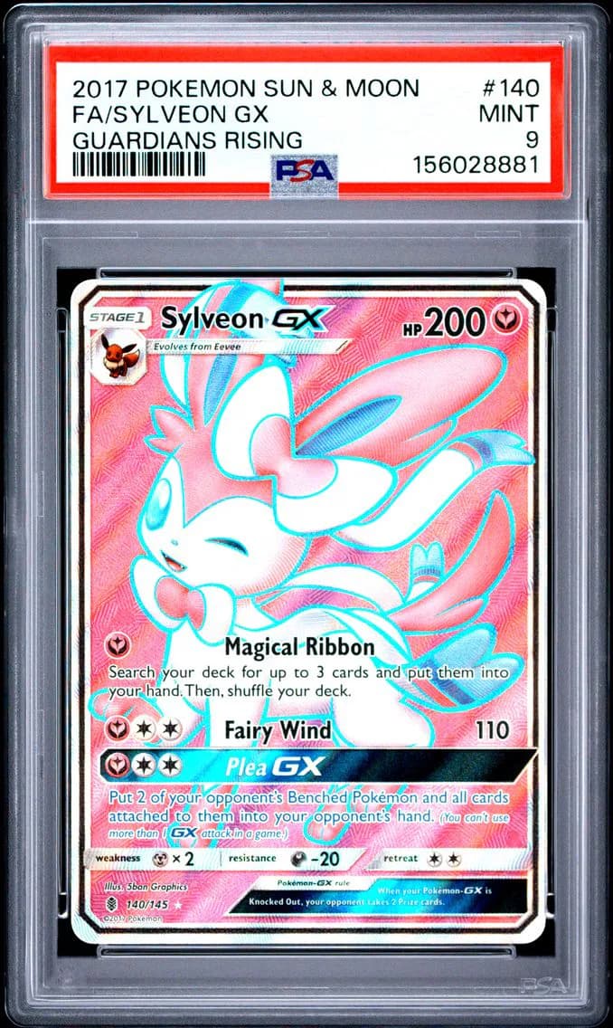2017 #140 Full Art/Sylveon GX PSA 9 Sun & Moon Guardians Rising