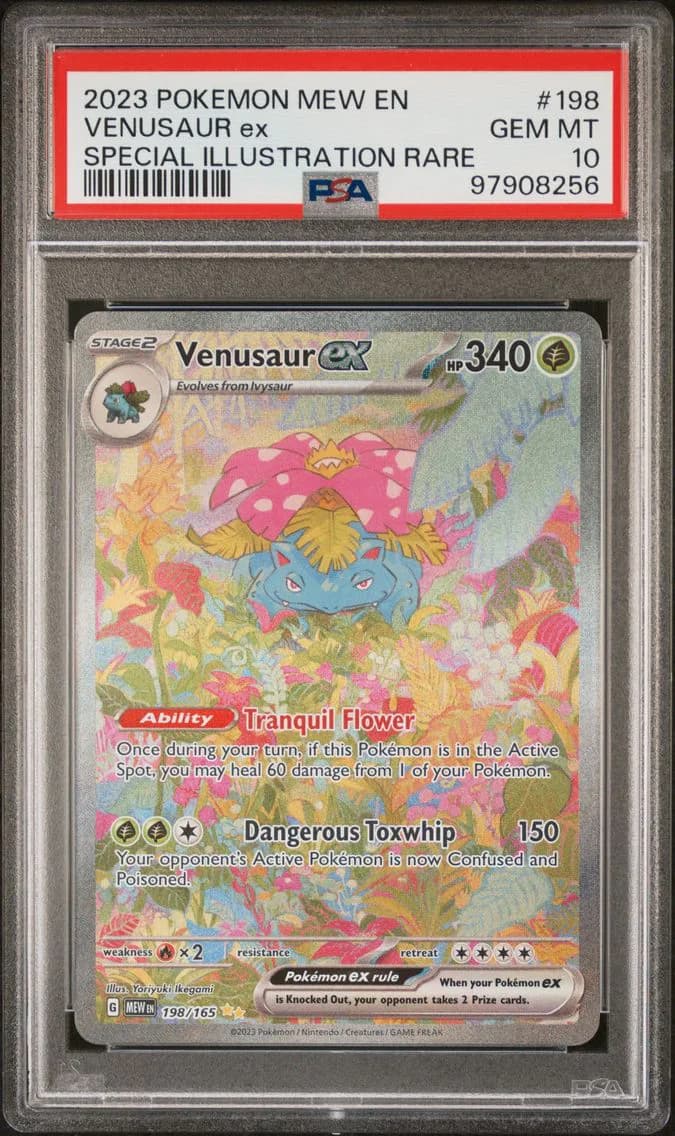 2023 #198 Venusaur EX PSA 10 Mew EN-151