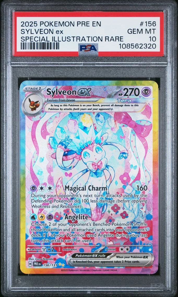2025 #156 Sylveon EX PSA 10 Pre EN-Prismatic Evolutions