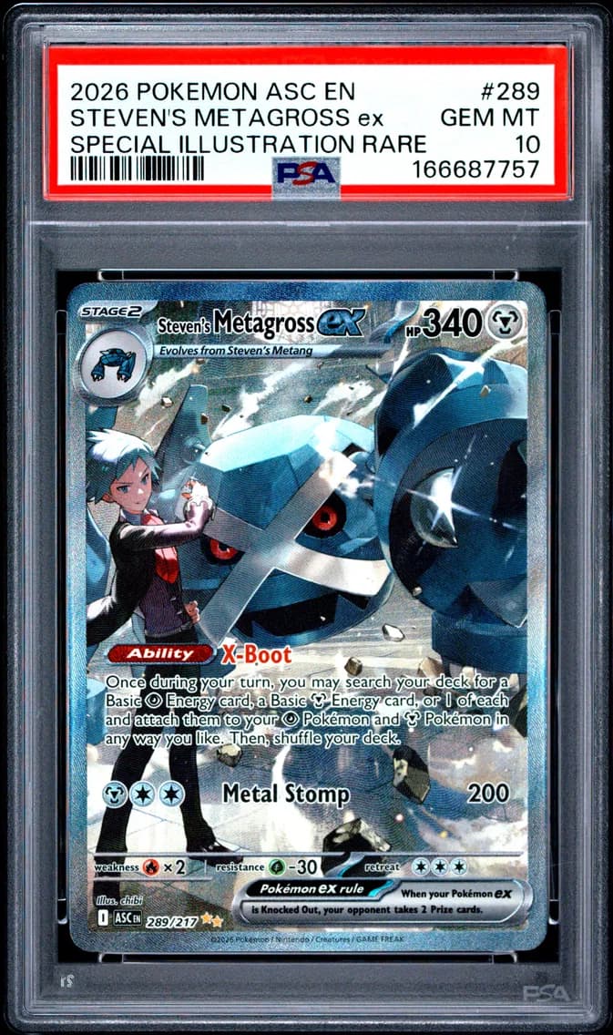 2026 #289 Steven's Metagross EX PSA 10 Asc EN-Ascended Heroes