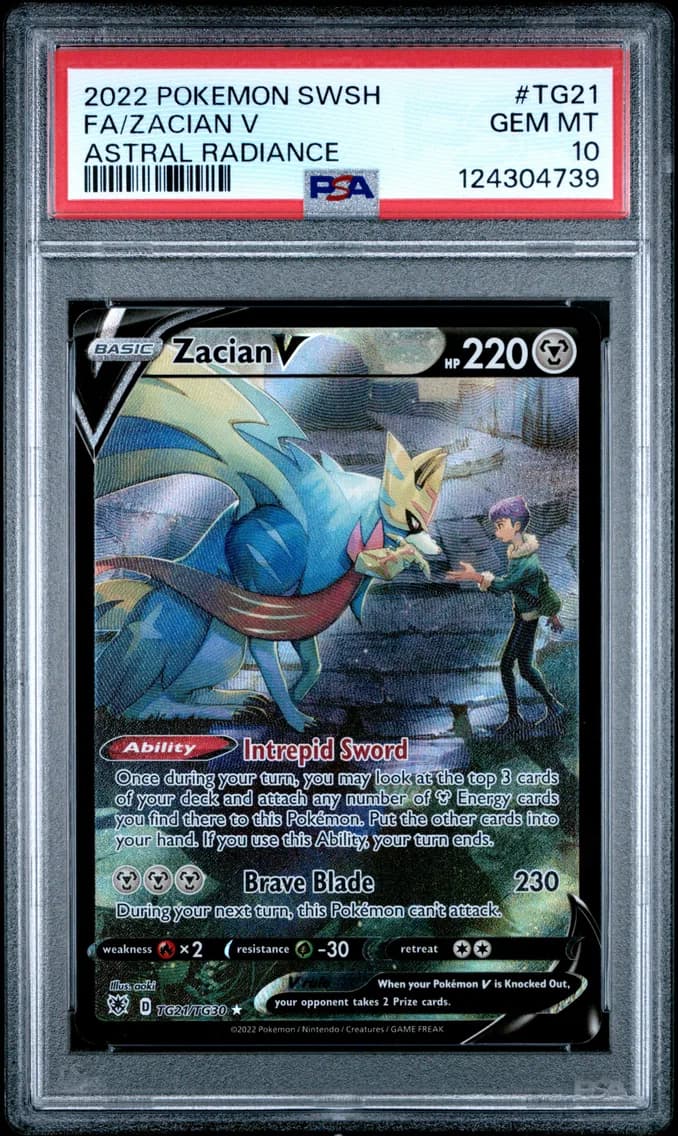 2022 #TG21 Full Art/Zacian V PSA 10 Sword & Shield Astral Radiance