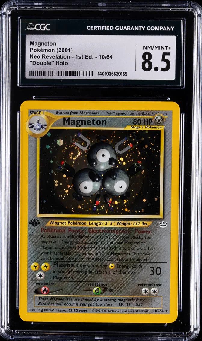 2001 #10 Magneton CGC 8.5 Pokemon | Neo Revelation - 1st Ed., "Double" Holo