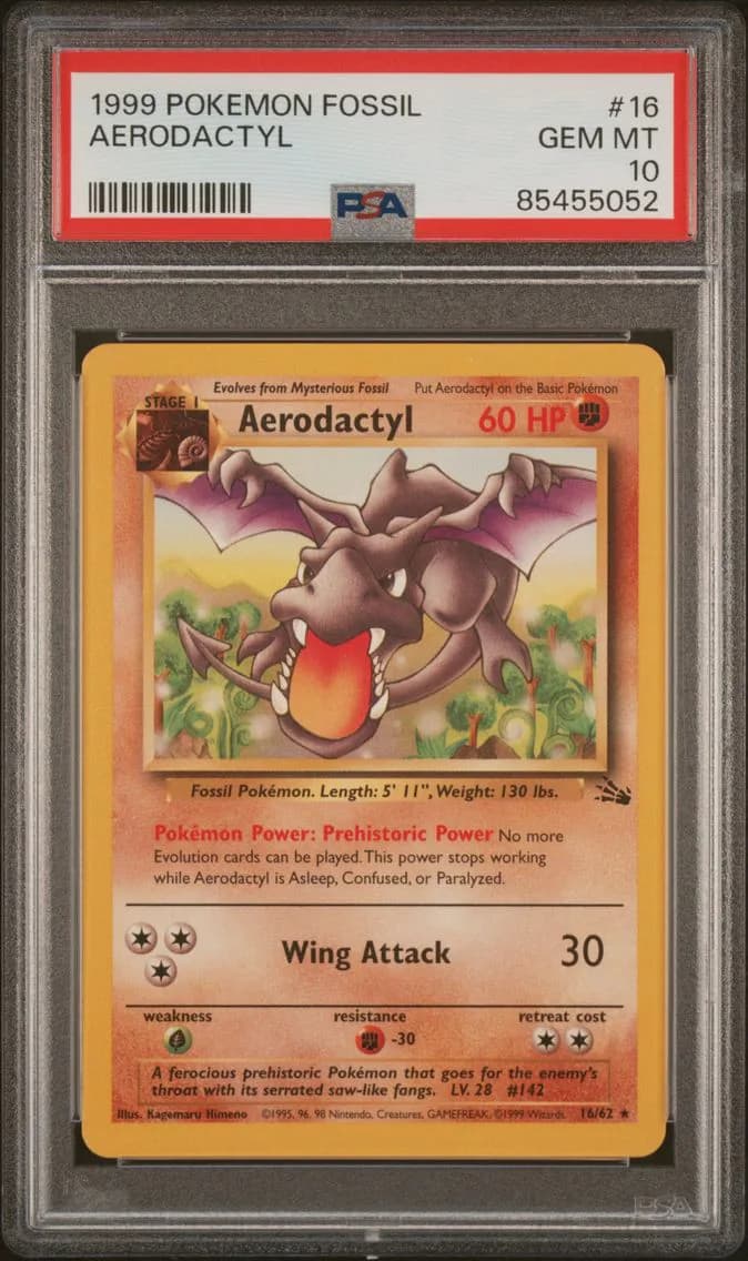 1999 #16 Aerodactyl PSA 10 Fossil
