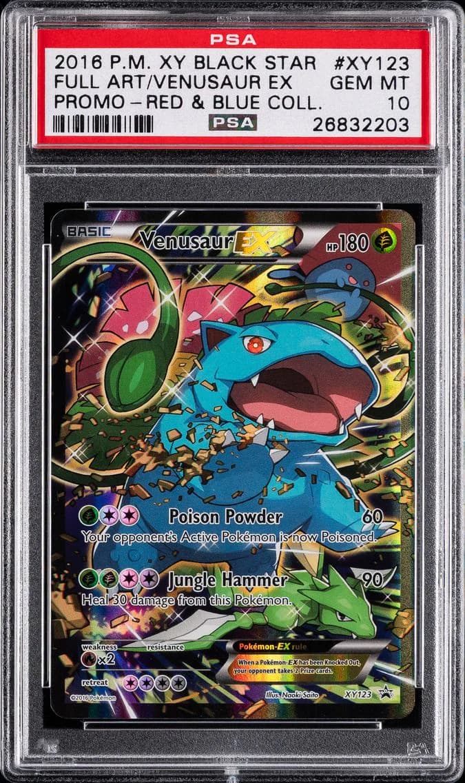 2016 #XY123 Full Art/Venusaur EX PSA 10 XY Black Star Promo Pokemon