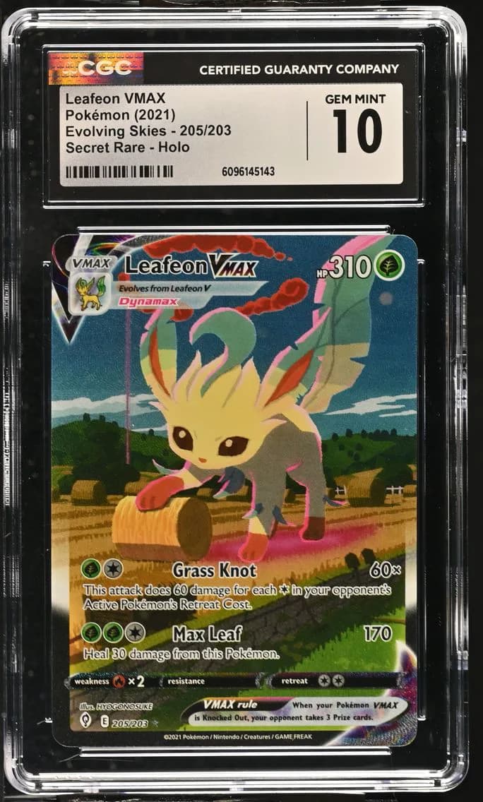 2021 #205 Leafeon VMAX CGC 10 Evolving Skies - English