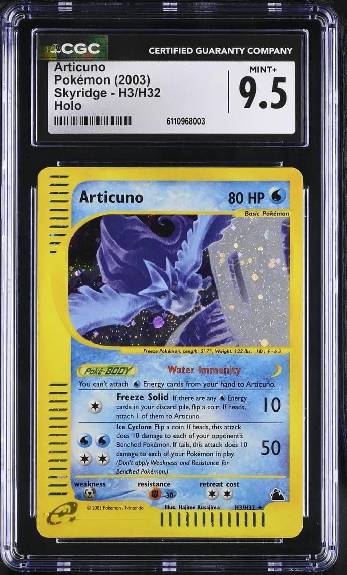 2003 #H3 Skyridge - English Articuno Rare Holo CGC 9.5 Pokemon