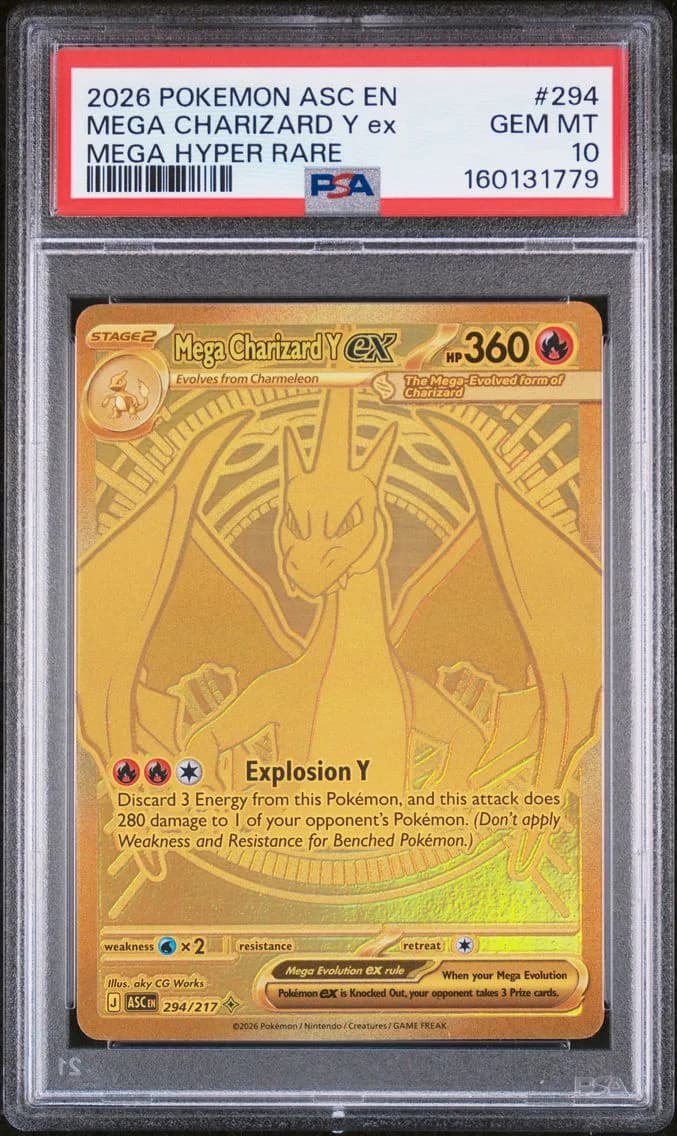 2026 #294 Mega Charizard Y EX PSA 10 Asc EN-Ascended Heroes