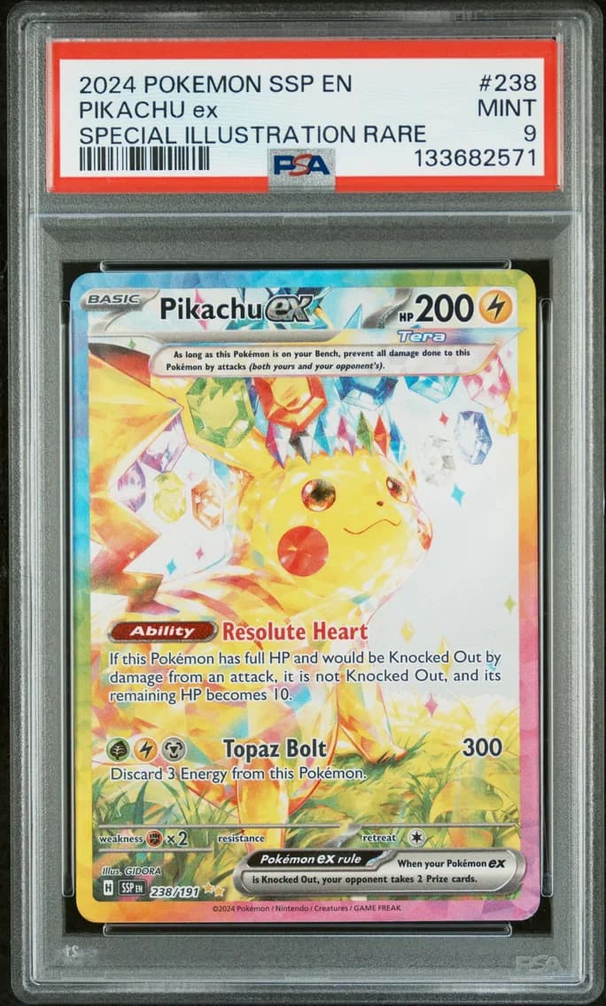 Pikachu ex slab