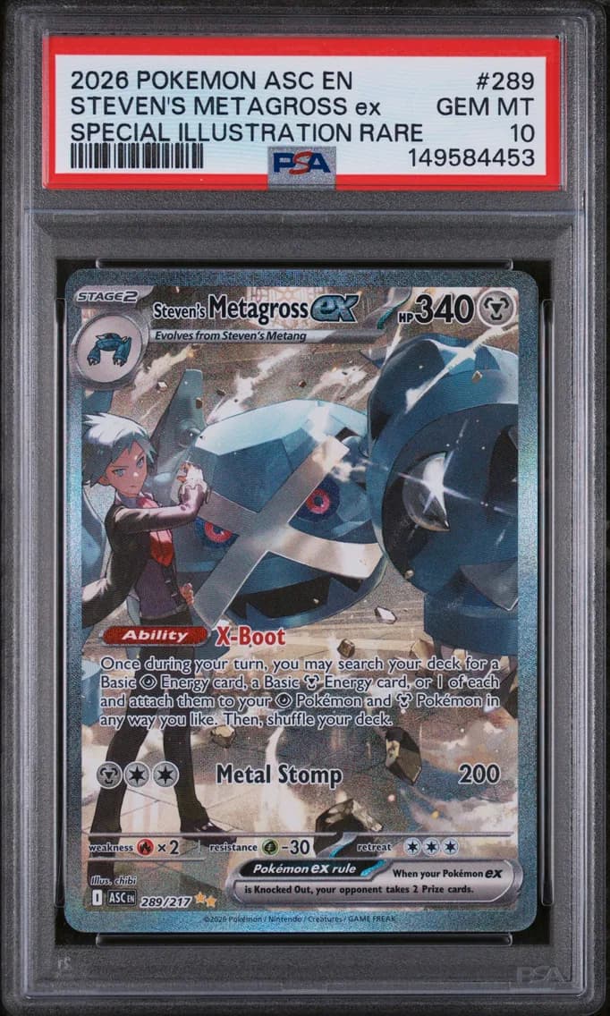 2026 #289 Steven's Metagross EX PSA 10 Asc EN-Ascended Heroes