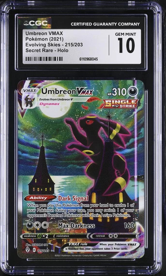 2021 #215 Umbreon VMAX CGC 10 Evolving Skies - English