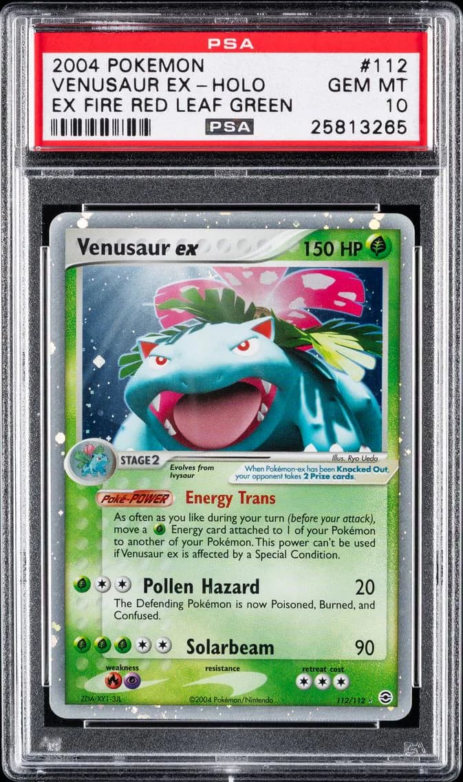 2004 #112 Venusaur EX-Holo PSA 10 EX Fire Red & Leaf Green Pokemon