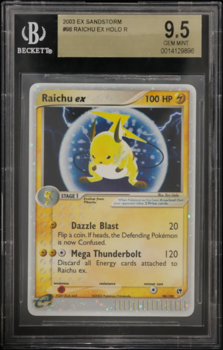 2003 #98 Raichu EX HOLO R BGS 9.5 -e EX Sandstorm