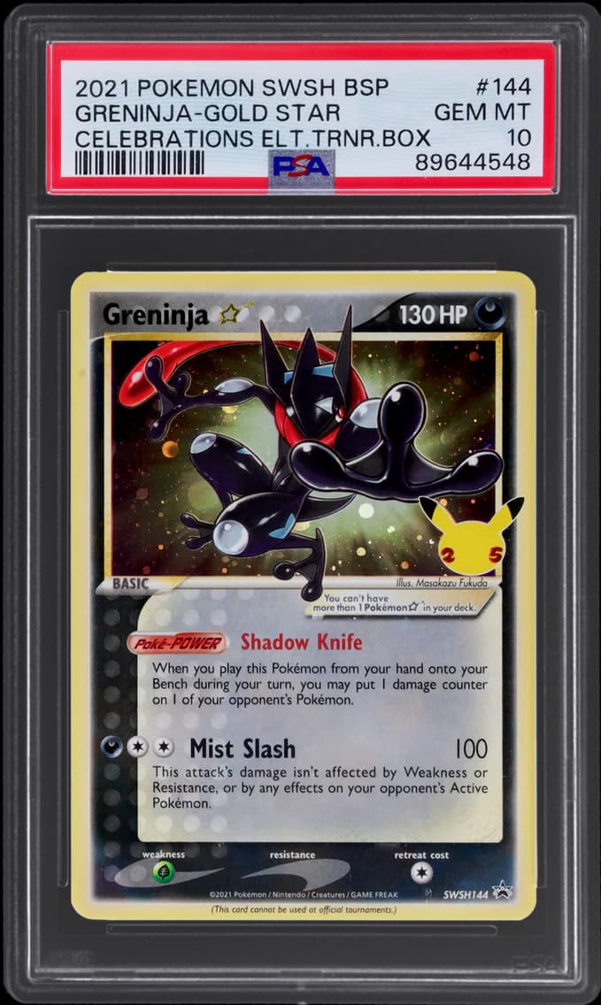 2021 #144 Greninja-Gold Star PSA Swsh Black Star Promo Pokemon
