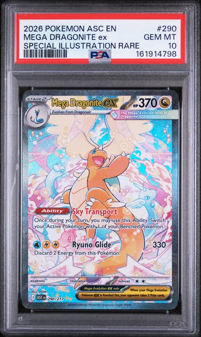 2026 #290 Mega Dragonite EX PSA 10 Asc EN-Ascended Heroes