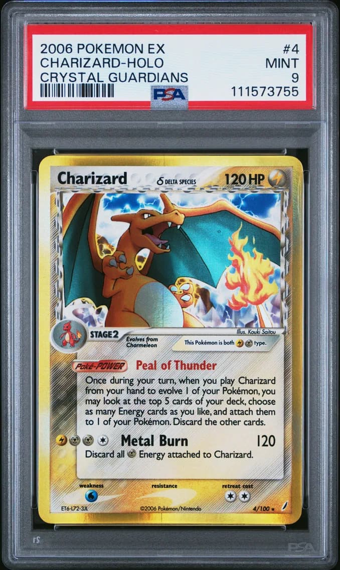 2006 #4 Charizard-Holo PSA 9 EX Crystal Guardians