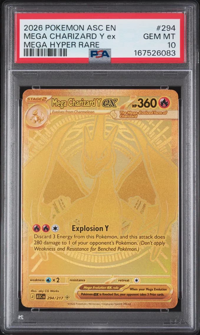 2026 #294 Mega Charizard Y EX PSA 10 Asc EN-Ascended Heroes