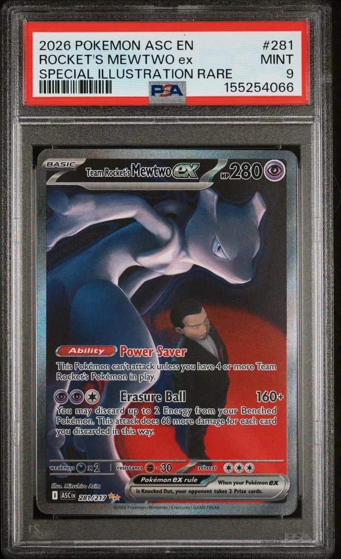 Team Rocket's Mewtwo ex slab