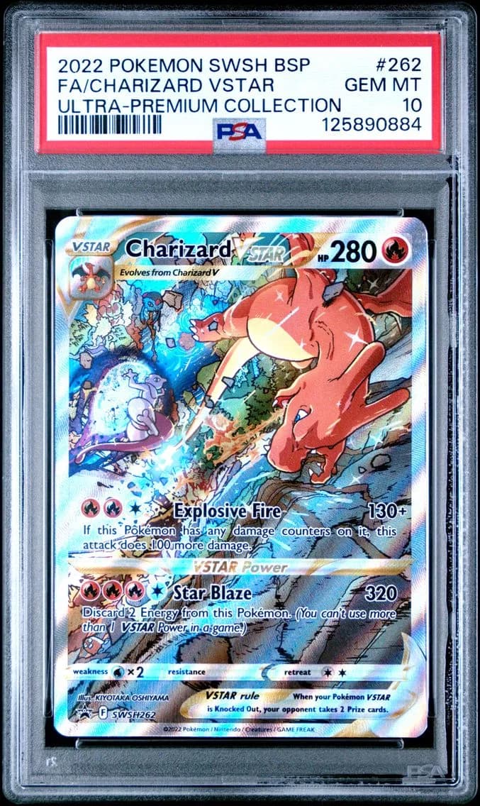 2022 #262 Full Art/Charizard Vstar PSA 10 Swsh Black Star Promo
